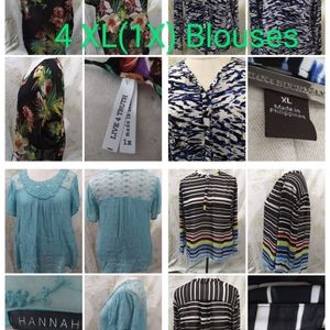 4 XL blouses just $4 each!!save on shipping